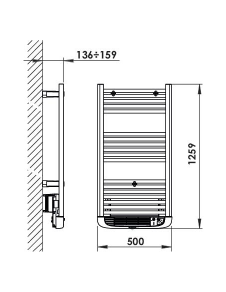 Séche-serviette elec soufflant 750w+1000 601512502