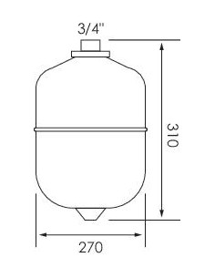 Vase expansion chauffage 12 litres 602012802 2