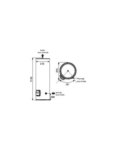 CEE CHAUFFEO ELECTR BLINDE SOCLE 300L 604510302