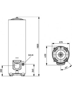 CHAUFFE EAU STABLE INITIO XP 300L BL 604510306 2