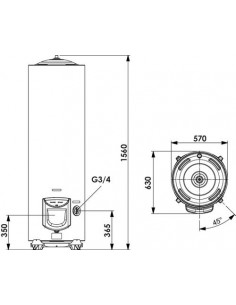 CHAUFFE EAU STABLE SAGEO XP 250L STEA 604510308 2