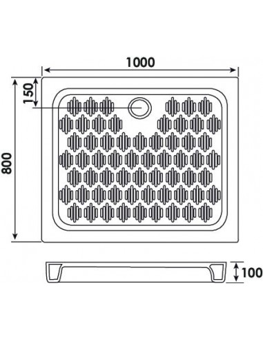Receveur 80x100 NF 7100