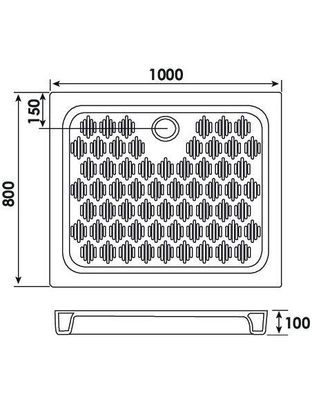 Receveur 80x100 NF 7100