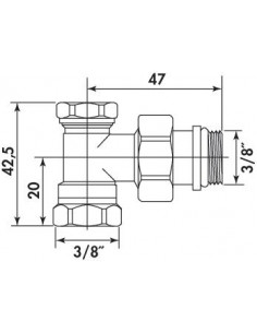 Coude de réglage Equerre 3 8 7236-12 2