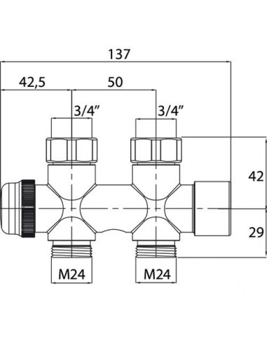 DISTRIBUTEUR MONOTUBE SOL DESIGN M24 7952-24