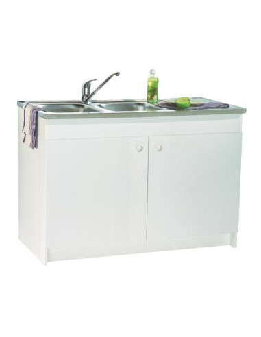 Meuble Sous Evier 120 cm 2 portes Decliq 9312D