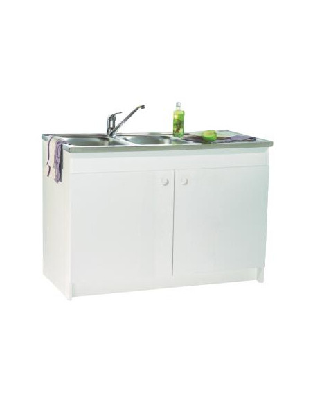 Meuble Sous Evier 120 cm 2 portes Decliq 9312D