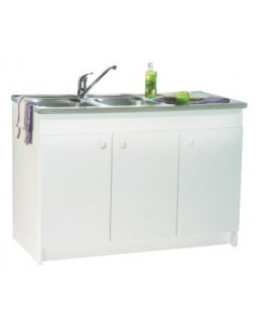Meuble Sous Evier 120 cm 3 Portes 9313