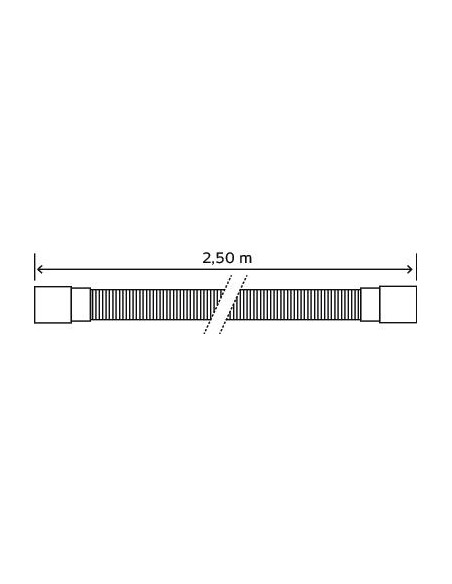 Canne de vidange avec crosse 2,50m L443-25