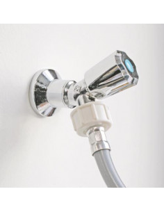 Flexible d'alimentation arrivée droite et sortie coudée 3 4" 2,50m L452-25 2