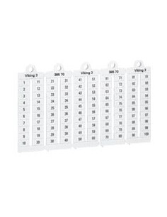 100 repères à lecture horizontale pour bloc de jonction viking 3 pas 6mm avec chiffres 1 à 10 LEGRAND 039515 2