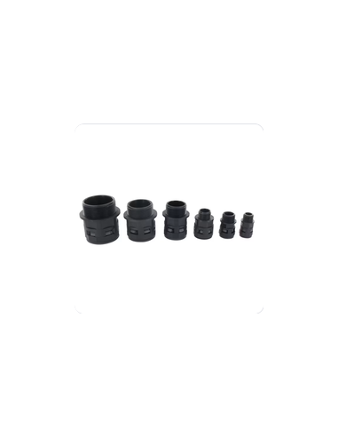 Raccord droit pol. noir NYLOFIX N°12 ISO 20 BLM 312205