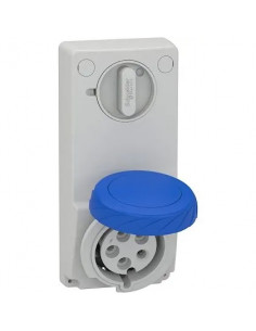Prise verrouillable PratiKa 32 A 2P+T 200-250 V CA IP65 sur panneau SCHNEIDER 82092 2