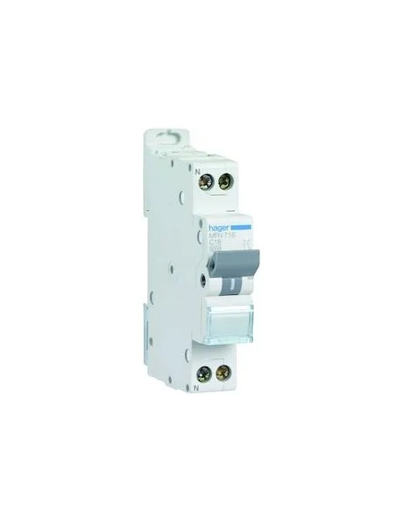 Disjoncteur 1 Module 1P+N 3KA 16A HAGER MFN716