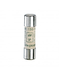 Cartouche industrielle cylindrique type aM 10x38mm sans voyant 8A LEGRAND 013008