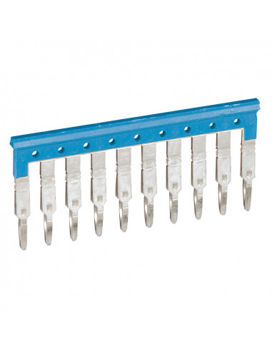 Peigne pour 10 blocs de jonction à vis ou ressort viking 3 pas 5mm bleu LEGRAND 037500