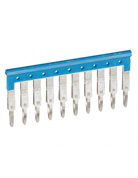 Peigne pour 10 blocs de jonction à vis ou ressort viking 3 pas 5mm bleu LEGRAND 037500