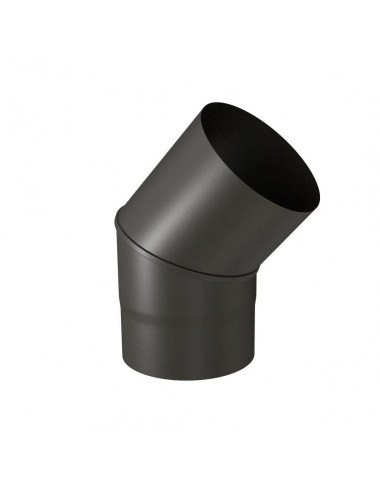 Coude 45° Email Mat Acier émaillé diamètre : 153mm Bois / Fioul / Gaz Noir Mat TEN 342446