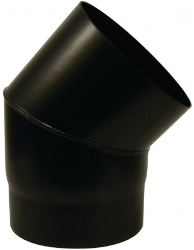 Coude 45° Email Mat Acier émaillé diamètre : 153mm Bois / Fioul / Gaz Noir Mat TEN 342446