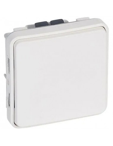 Poussoir Plexo NO composable blanc Artic 10A 250V LEGRAND 070730