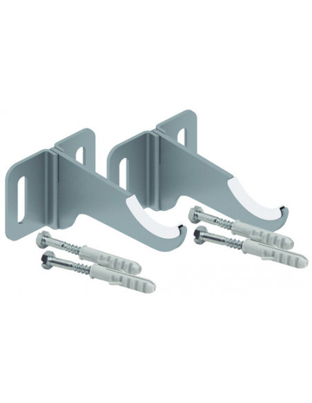 Fixations pour radiateur aluminium Jeu de 2 Consoles Vis et chevilles 21720