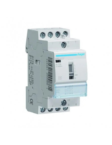 Contacteur à commande manuelle 25A 2F+2O 230V HAGER ERC427