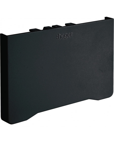 Embout queraz enclipsage direct pour goulotte d'installation GBD 50x85mm Noir HAGER GBD5008569011