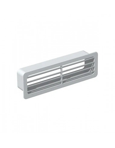 Grille extérieure rectangulaire PVC rigide 55x220mm gamme TUBPLA S&P (UNELVENT) 833641