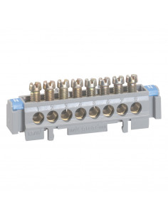 Bornier de répartition nu sur support 4 connexions 1,5mm² à 16mm² longueur 75mm LEGRAND 004822