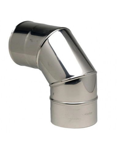 Coude équerre 90° plissé inox D.125mm TEN 262125