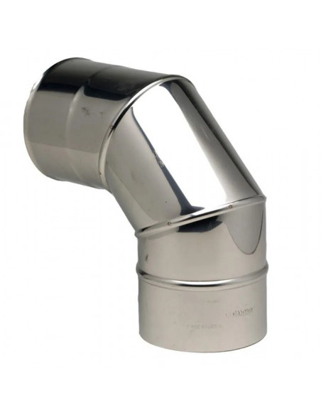 Coude équerre 90° plissé inox D.125mm TEN 262125