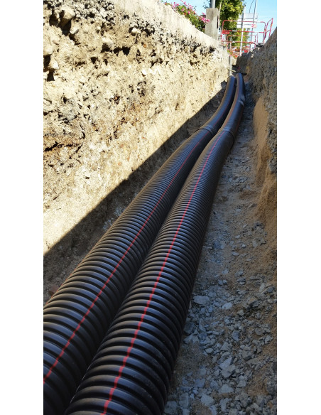 Gaine TPC TPGLISS Noire Bande Rouge D.160mm/L.25M COURANT 32036520