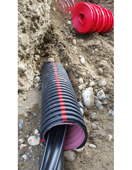 Gaine TPC TPGLISS Noire Bande Rouge D.160mm/L.25M COURANT 32036520