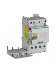 Bloc différentiel double sortie 3P+N 40A 300mA type F HAGER BFF940F