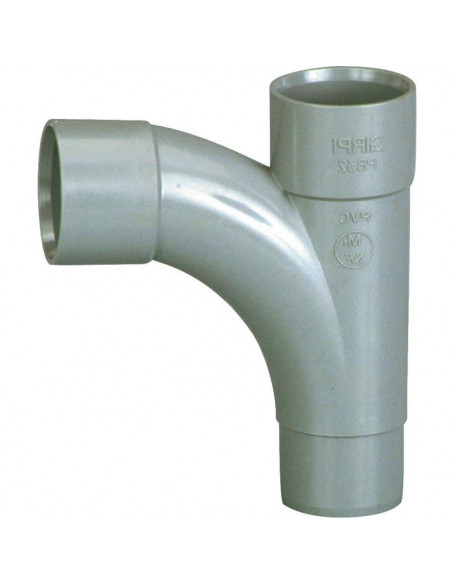 Raccord pied de biche à 87°30 d'évacuation PVC Double emboîture Mâle-Femelle D.40mm GIRPI XPB40_S10