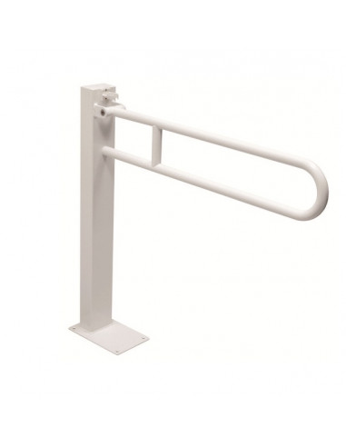Barre d'appui relevable avec poteau blanche 700mm EPOXY Blanche ONDEE 3346
