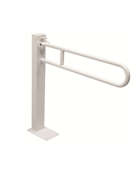 Barre d'appui relevable avec poteau blanche 700mm EPOXY Blanche ONDEE 3346