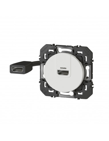 Prise HDMI 2.0 Type A pré-connectorisée Dooxie finition blanc LEGRAND 600385