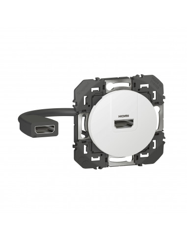 Prise HDMI 2.0 Type A pré-connectorisée Dooxie finition blanc LEGRAND 600385