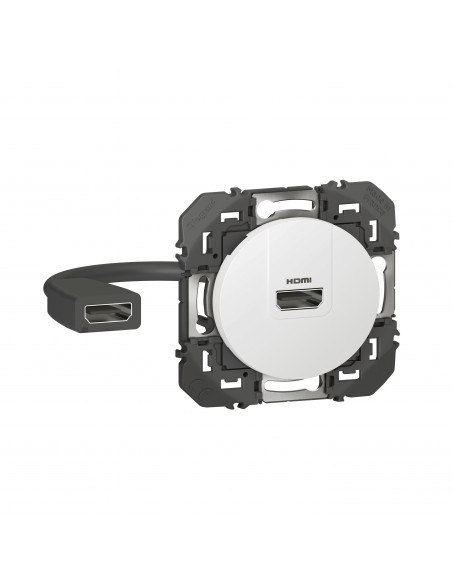 Prise HDMI 2.0 Type A pré-connectorisée Dooxie finition blanc LEGRAND 600385