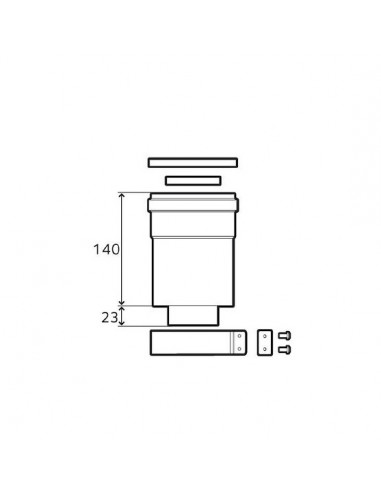Kit départ vertical avec récupérateur decondensats CHAFFOTEAUX/ARISTON 3318079