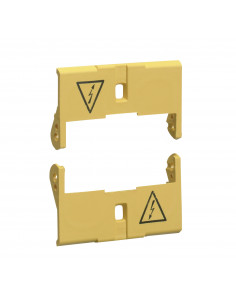 Jeu de 2 cache bornes plombable pour interrupteur différentiel 25 à 63A 2M HAGER CZN005