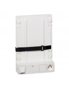 Support box opérateur ADSL et fibre avec 1 prise 2P+T et 4 cordons de liaison box et coffret LEGRAND 413149