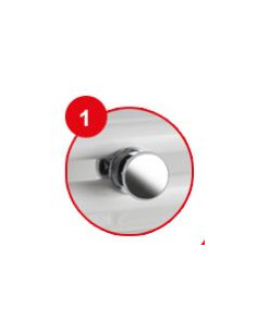 Patere Bouton Chrome pour seche-serviettes tubes ronds DORIS TIMELIS 2012 ATLANTIC 850201