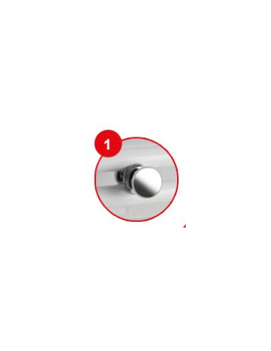 Patere Bouton Blanc pour seche-serviettes tubes ronds DORIS TIMELIS 2012 ATLANTIC 850200