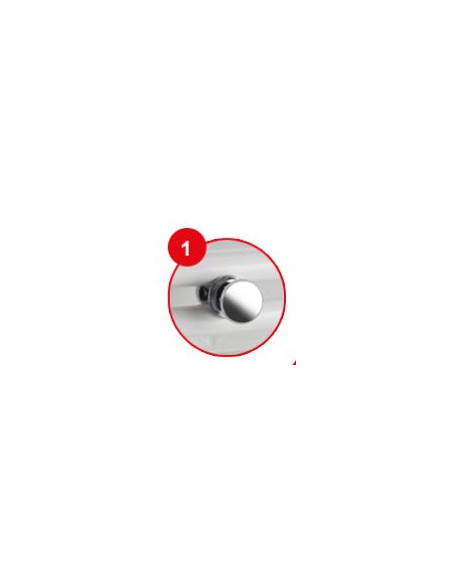 Patere Bouton Blanc pour seche-serviettes tubes ronds DORIS TIMELIS 2012 ATLANTIC 850200