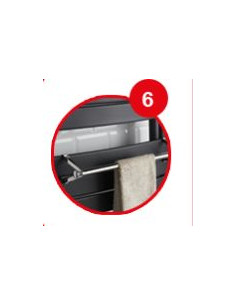 Barre Support A Embout Blanc pour seche-serviettes lames plates ADELIS NEFERTTITI NEFERTITI etroit ATLANTIC 850223