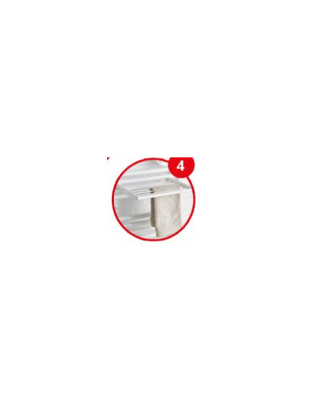 Barre Seche-Linge Blanc pour seche-serviettes tubes ronds DORIS TIMELIS 2012 ATLANTIC 850221