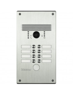 Platines monobloc antivandales à BP Linea 300 5 à 8 appels façade Alu BTICINO 308002