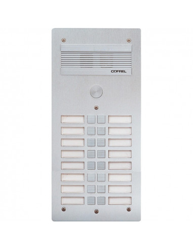 Platine de rue Série 300 audio façade Alu 4 mm 16 appels BTICINO 308316